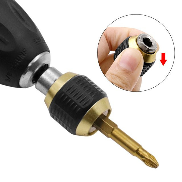 DAZZLEEX 2er Set Keyless Bohrfutter Adapter mit Sechskantschaft, Schwarz, Länge: 60 mm - Bild 1