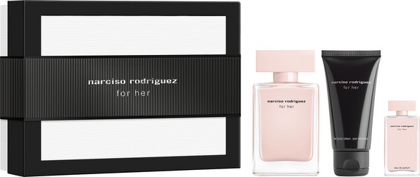 Narciso Rodriguez For Her Set, Eau de Parfum 50 ml, Body Lotion 50 ml, Miniatur, Damen - Bild 1