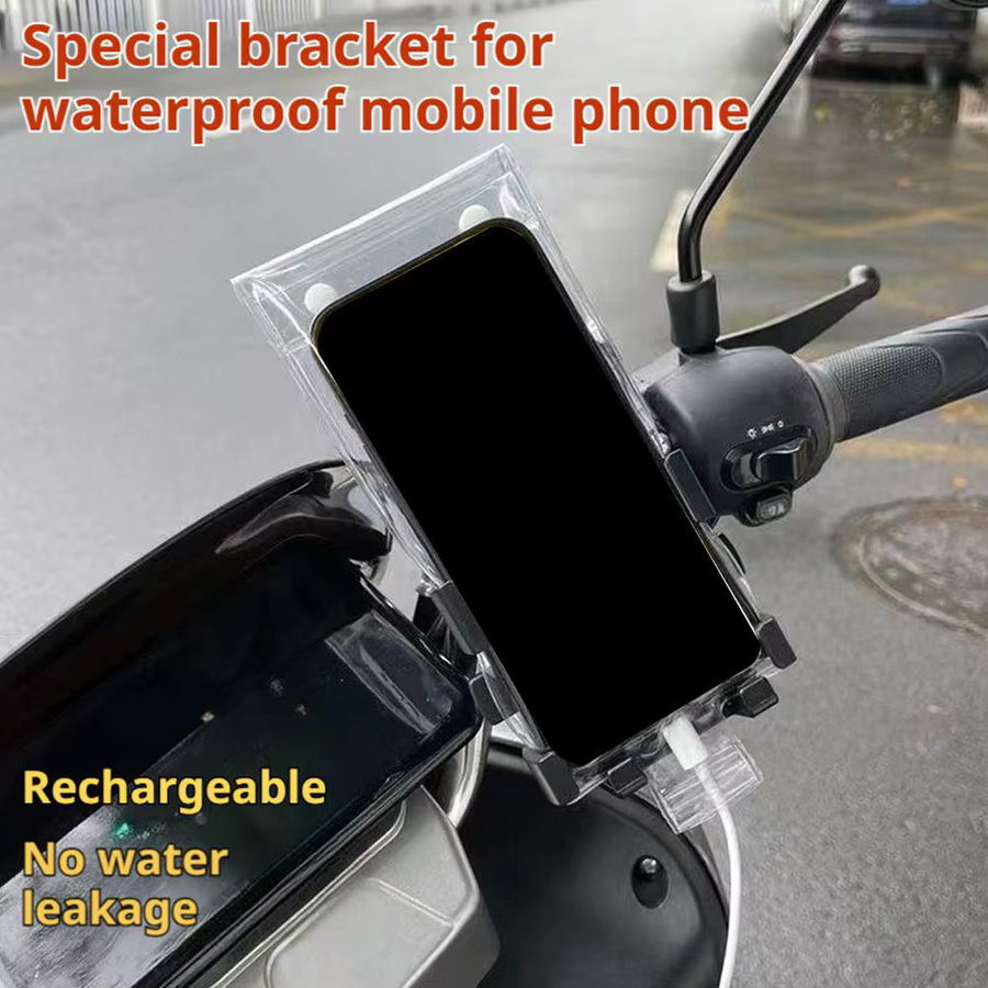 Wasserdichte Smartphone Tasche aus TPU für Motorrad und Fahrrad mit HD Kamera-Zugang und transparentem Design - Bild 5
