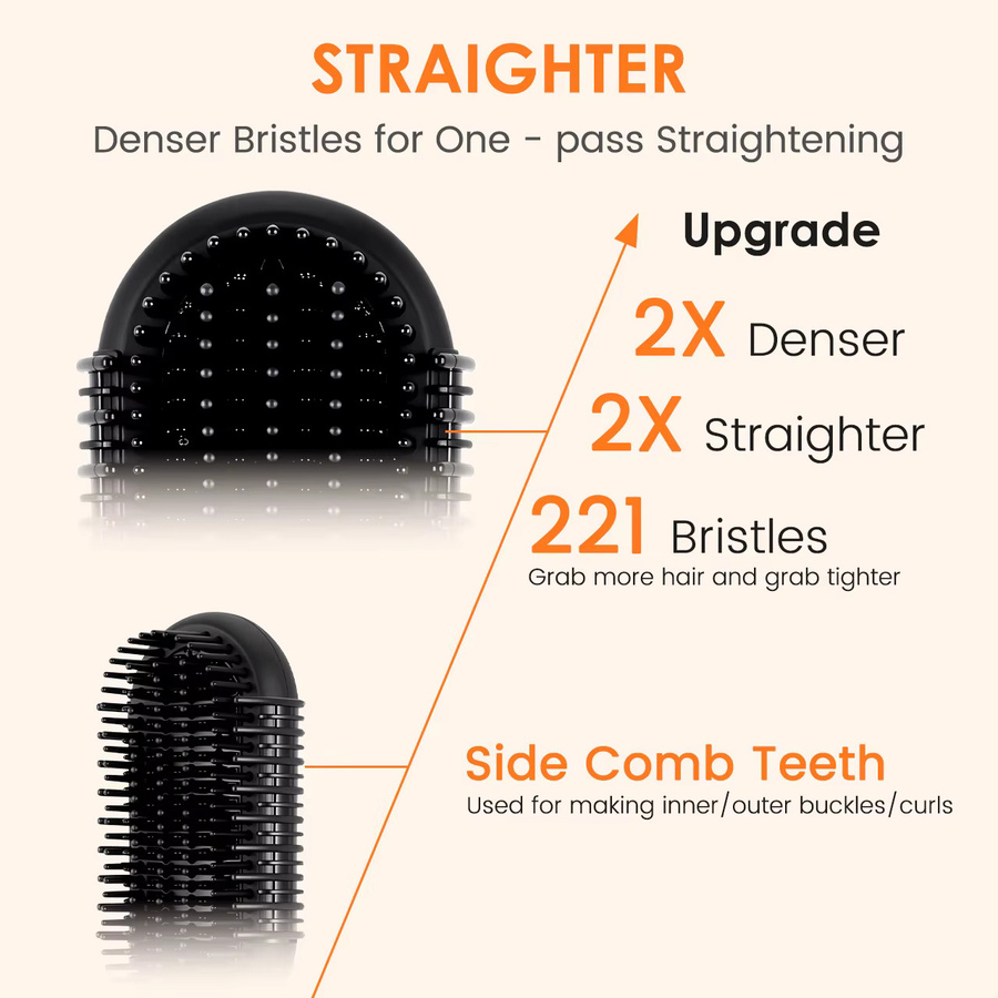 Hatteker Haarglätter-Bürste, Schwarz, Unisex - Bild 4