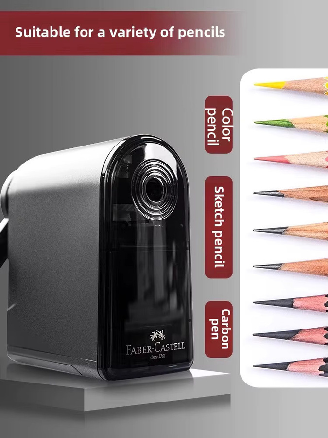 Faber Castell Tischkurbel-Bleistiftspitzer für Künstler und Profis in Schwarz - Bild 6