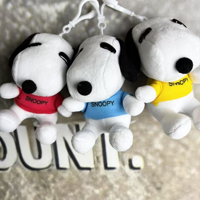 Bandai Peanuts Snoopy Woodstock, Plüsch-Anhänger, 3-teiliges Set - Bild 1