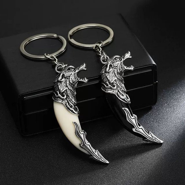 Noter Schlüsselanhänger, Wolf Zähne, Metall, Unisex - Bild 1
