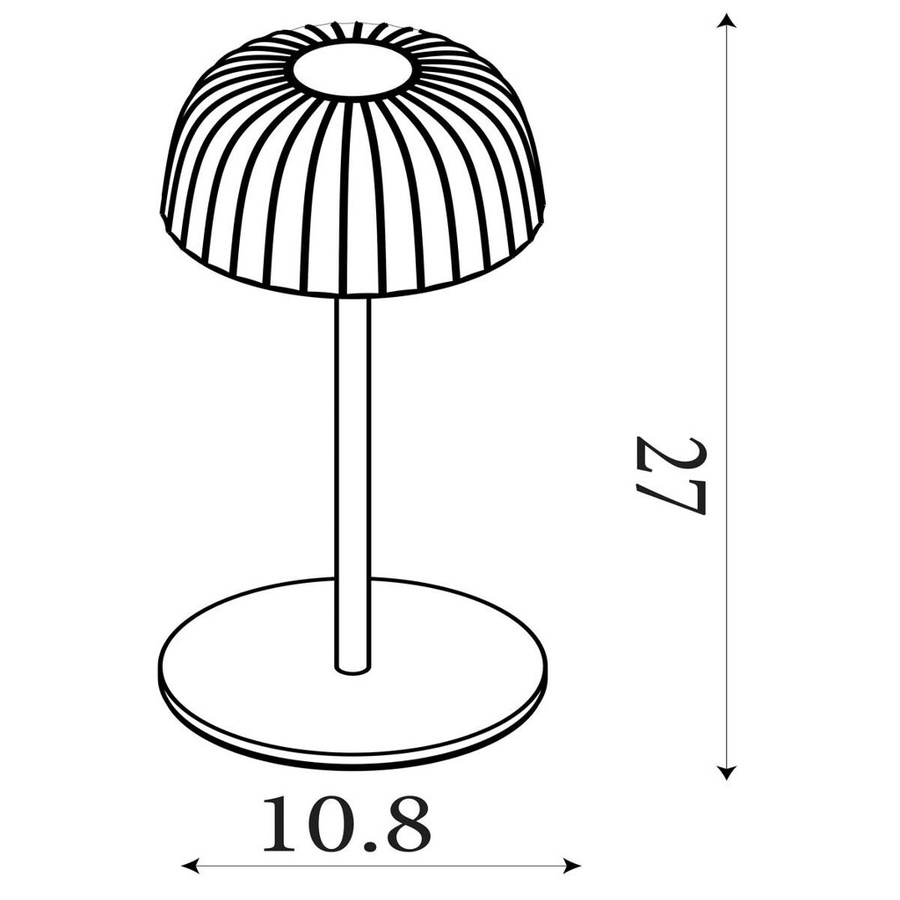 LED-Tischleuchte Ezra in Schwarz und Weiß, modern mit Touch-Funktion und Akku, B/H/T: 10,8 x 27,0 x 10,8 cm - Bild 4