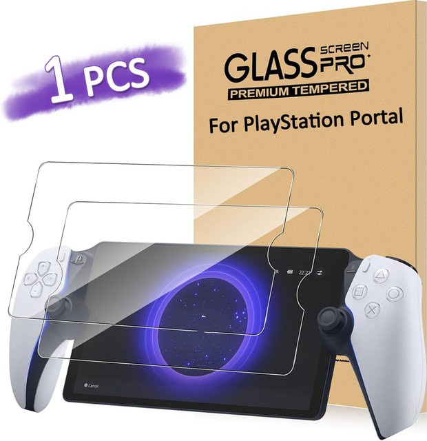 Shunmaii Anti-Kratz Displayschutzfolie aus Premium-Hartglas für die PS5-Portalkonsole und PS-Portal-Remote-Player, transparent - Bild 1