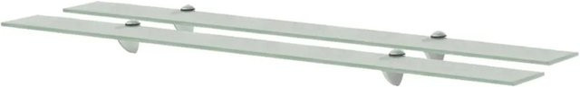 vidaXL Schweberegale aus gehärtetem Sicherheitsglas, 2er Set, transparent, B: 100 cm, T: 10 cm, H: 0,8 cm - Bild 1