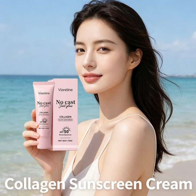 Viareline Gesichts-Sonnencreme mit Kollagen, LSF 50+, Normale Haut, Unisex - Bild 1