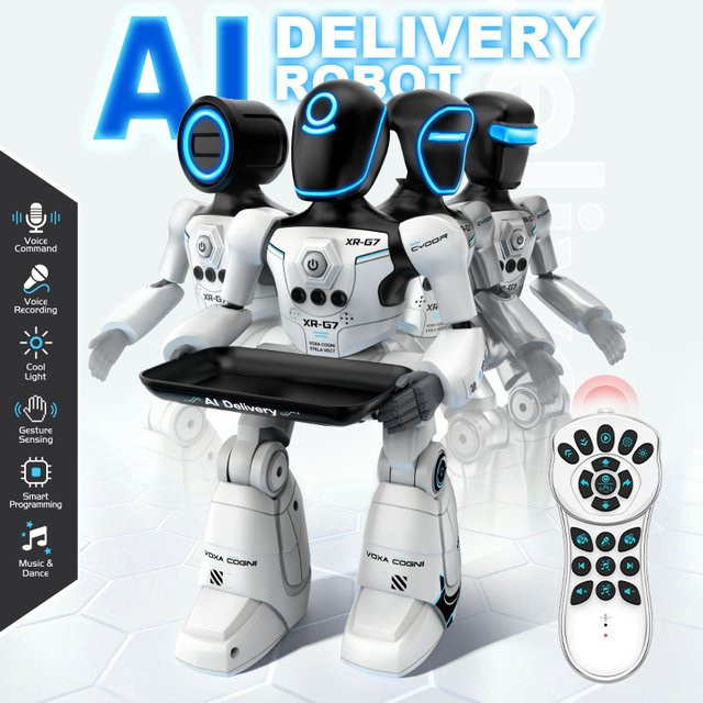 Kelaton KI-Smart-Lieferroboter, Roboter, mit Gesten- und Sprachsteuerung, LED-Tanzroboter - Bild 1