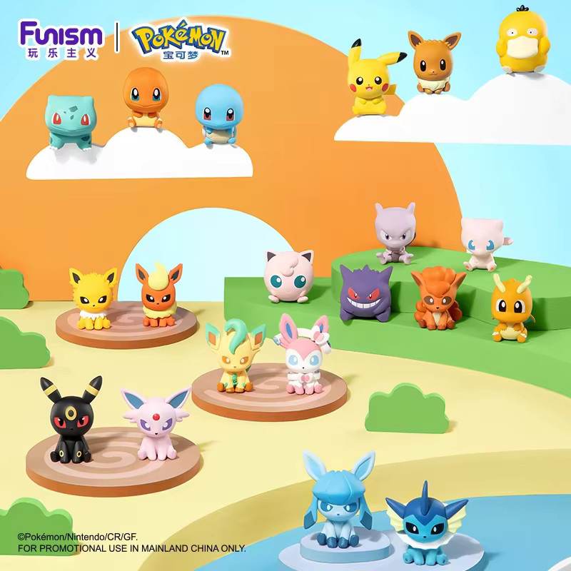 FUNISM Pokemon Anime Pokeball Actionfiguren Sylveston Umbreon Gengar, Mini Puppen - Bild 1