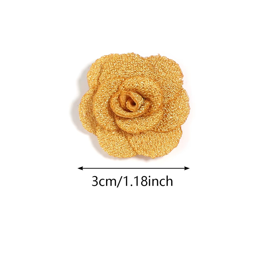 10 Stück handgefertigte Jute-Stoffrosen in Bunt, Durchmesser: 3 cm, Textil-Deko für DIY und Basteln - Bild 2