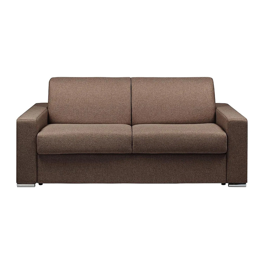 Vente-unique Schlafsofa Calito in Schokoladenbraun mit Stoffbezug, Breite: 194 cm - Bild 2