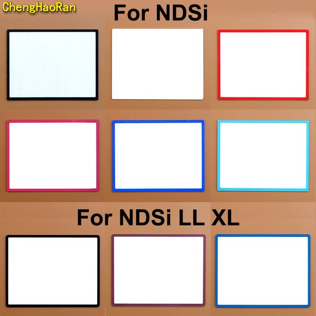 ChengHaoRan Kunststoff-LCD-Bildschirmrahmenabdeckung für NDSi LL XL NDSiLL NDSiXL Konsole in Blau Retro-Design mit Klebstoff - Bild 1
