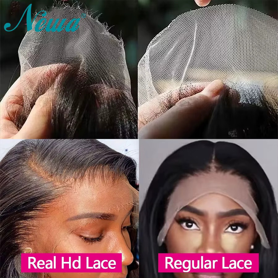 Newa Hair Body Wave HD-Spitzenverschluss, Echthaarverschluss, 13 x 6/13 x 4 - Bild 6