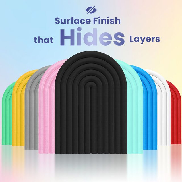 ERYONE PLA-Lite 3D-Drucker-Filament 1,75mm, 5er-Pack mit 5x1kg in sortierten Farben (Rot und Multicolour), mattes Finish für FDM-Druck - Bild 1