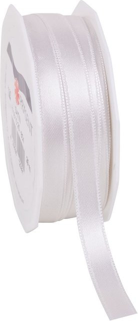 Satinband Uni aus Polyester in Elfenbein und Beige, Breite: 10 mm - Bild 1