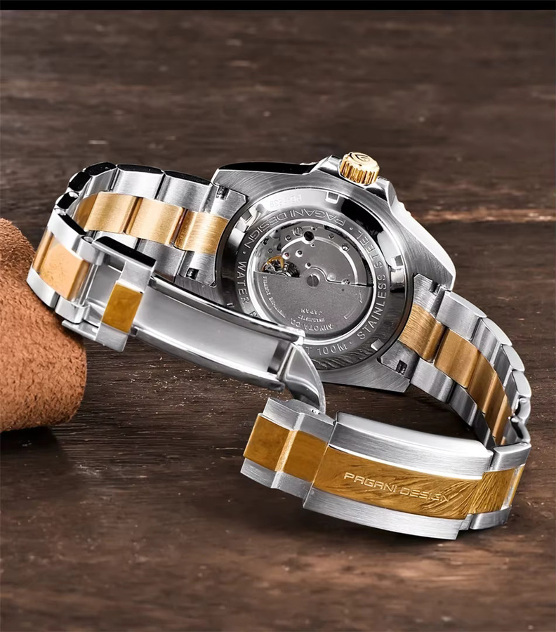 PAGANI DESIGN Armbanduhr Automatik, Edelstahl, Grün, 43 mm, Herren - Bild 4