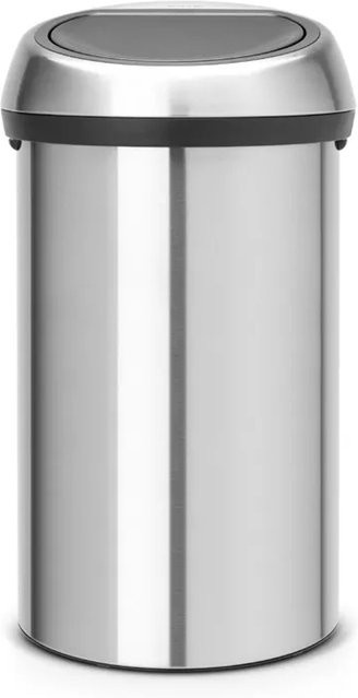 PROREGAL Abfallbehälter mit Soft-Touch-Öffnung aus Edelstahl in Silber, 60 Liter, H x B x T: 71 x 40 x 40 cm - Bild 1
