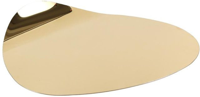 Luxuriöses Metalltablett im Nordic-Ins-Stil in Gold, unregelmäßige Form für deinen Desktop als kreative Obstplatte - Bild 1