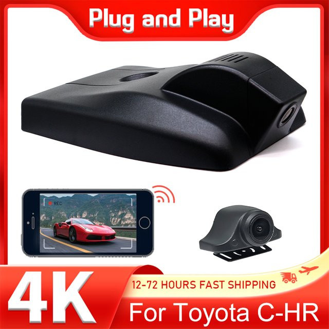 CARBAOHUI 4K Dashcam mit WiFi und App-Steuerung für Toyota C-HR Hybrid, Schwarz - Bild 1