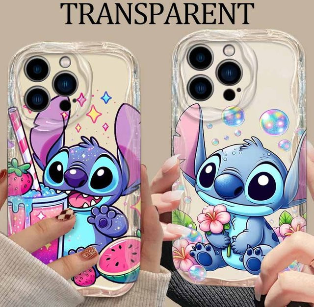 Niedliche Stitch Handyhülle mit Crememuster für Google Pixel 10 9 8A 8 7A 7 Pro XL, transparente weiche Schutzhülle - Bild 1