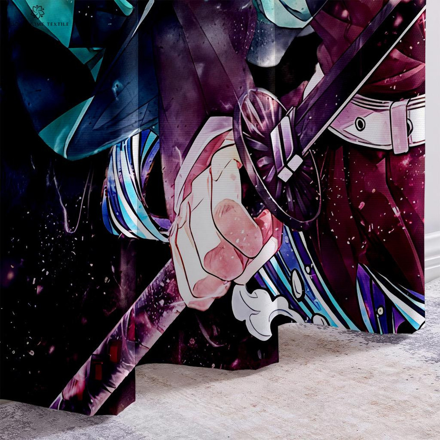 Yiran Furniture Anime Cartoon Vorhänge aus Polyester, 2er-Set, Mehrfarbig, Breite: 50 cm, Höhe: 130 cm - Bild 2