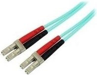 StarTech.com OM4 Duplex Multimode Glasfaserkabel LC/LC, 50/125 Mikrometer, Aquamarin, Länge: 5,0 m - Bild 1