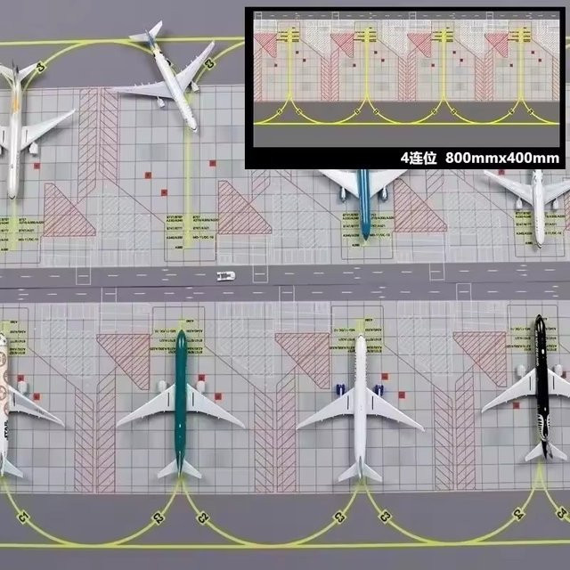 ART CROWN MODEL Flughafen-Landebahn-Pad, Flugzeug, Parkpositionen auf der Schürze - Bild 1