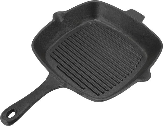 Aimo Gusseisen Grillpfanne mit Antihaftbeschichtung in Schwarz für Fleisch, Fisch, Steak und Gemüse - Bild 1
