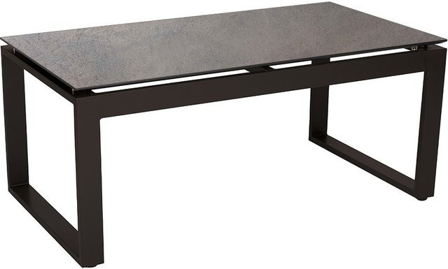 Stern Beistelltisch Allround aus Aluminium in Schwarz Matt mit Silverstar 2.0 Smoky Tischplatte - Bild 1