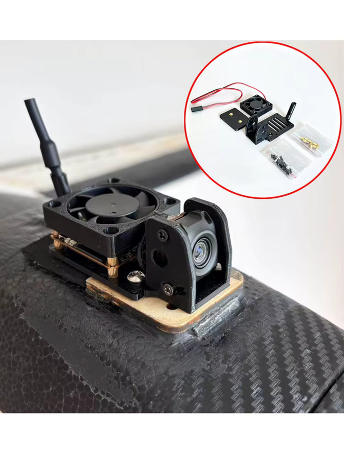 DJI O4 Lite Air Unit Schnellverschluss-Kühlhalterung in Schwarz für RC-Drohnen und Flugzeuge - Bild 4