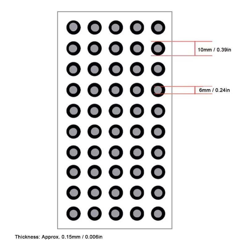 1000 Stück 3D-Scan-Marker in Schwarz mit hohem Reflexionsgrad und starker Haftung, Innendurchmesser: 6 mm, Außendurchmesser: 10 mm - Bild 2