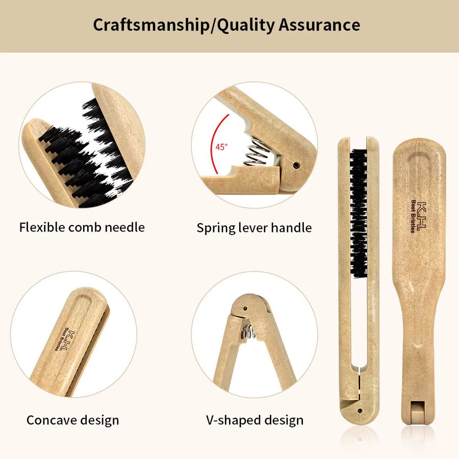 Professionelle Barbershop Haarglätter Kamm Doppel Bürsten, Unisex - Bild 4