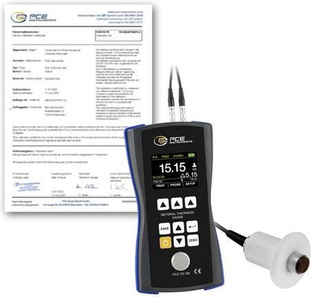 PCE Instruments Materialdickenmessgerät PCE-TG 300-HT5-ICA in Schwarz mit Bluetooth und 5MHz Sensor für 1 bis 600 mm Messbereich - Bild 1