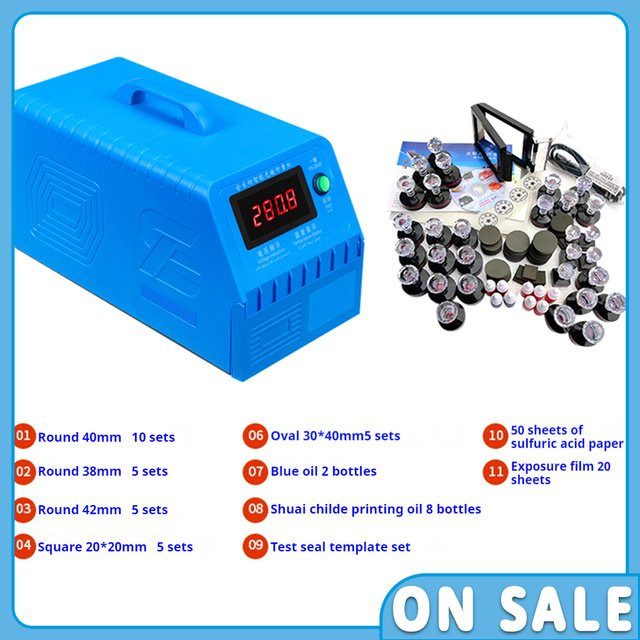 XMSJ Automatische digitale lichtempfindliche Siegel-Blitzstempelmaschine in Schwarz für professionelle und private Anwendungen mit einer Gravurbreite von 0,4 m bis 0,6 m - Bild 1