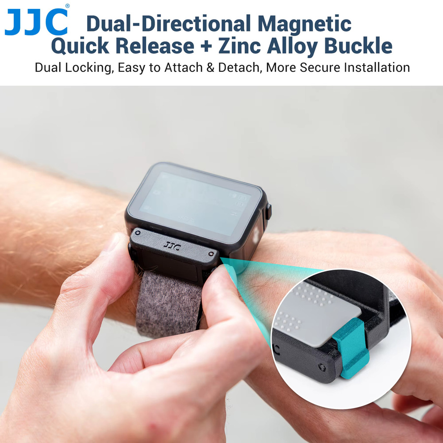 JJC Magnetische Handgelenkhalterung für DJI Osmo Nano Multifunktionales Vision-Dock Zubehör Armband mit Echtzeit-Überwachung und Fahrradhalterung - Bild 3