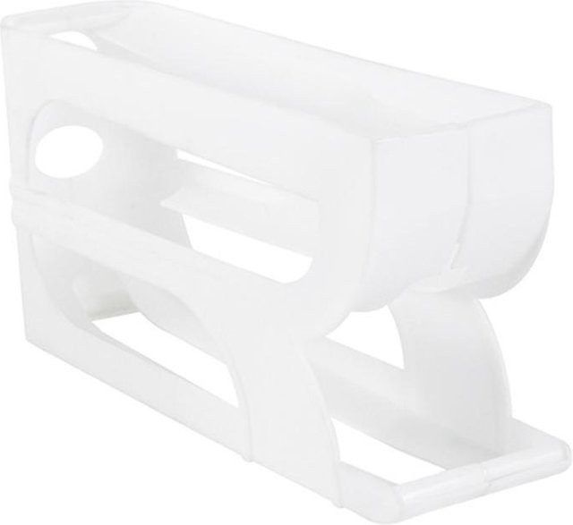Yiran Furniture Automatischer Eierhalter mit Rollfunktion als Organizer für den Kühlschrank, Weiß - Bild 1