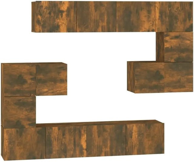 vidaXL TV-Wandschrank aus Holzwerkstoff in Räuchereiche, Braun, klassisches Design für dein Wohnzimmer - Bild 1