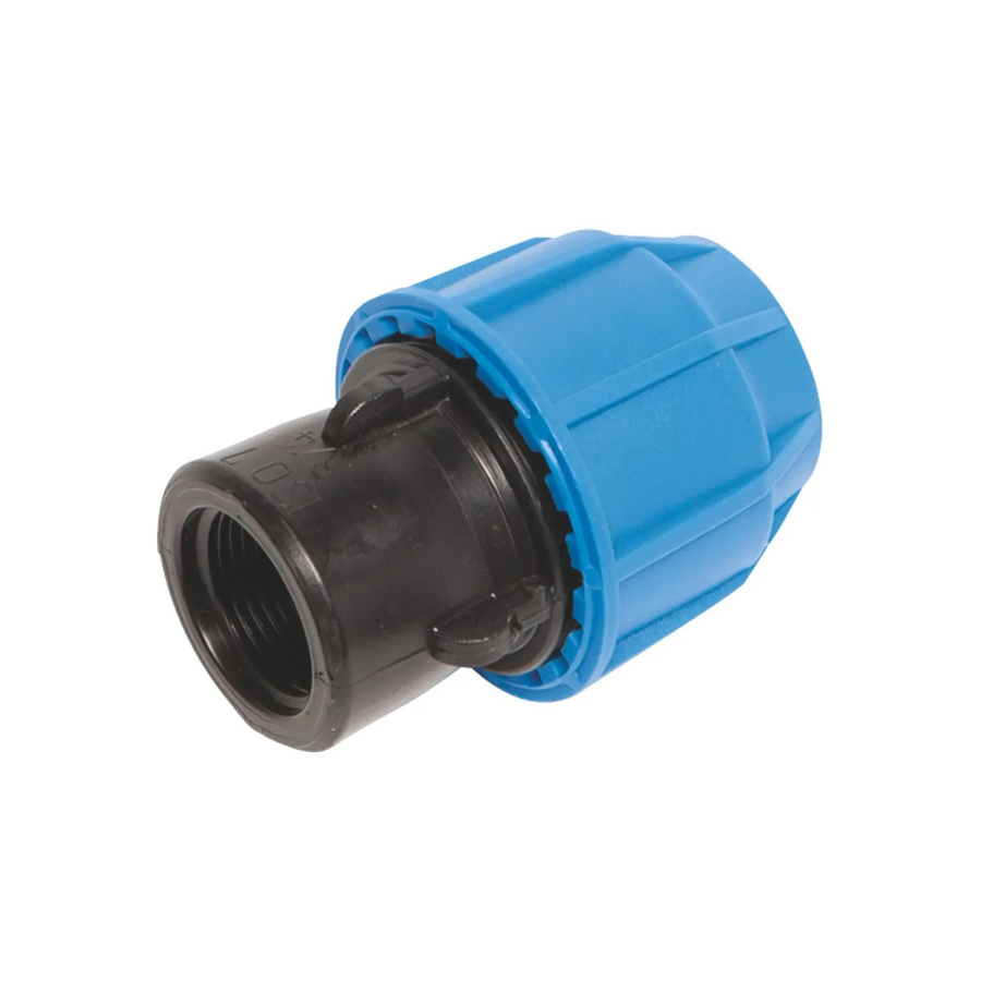 LUX-TOOLS Anschlussverschraubung für PE-Rohre Ø 25 mm x 24,1 mm mit Rp 3/4 Zoll in Blau - Bild 2