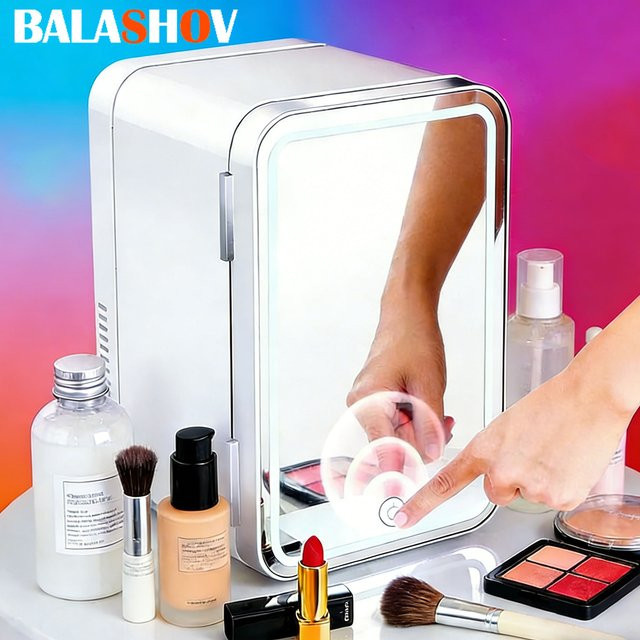 BALASHOV Mini-Kühlschrank in Weiß für Camping, Kosmetik und Auto mit 4L oder 6L Fassungsvermögen - Bild 1