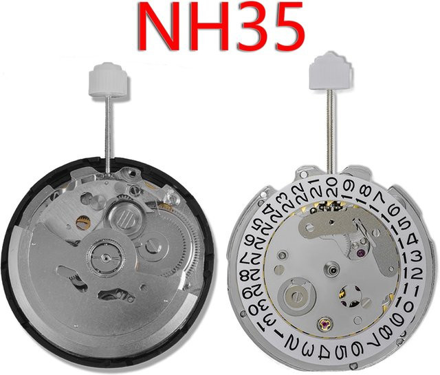 Geekthink Automatisches mechanisches Uhrwerk NH35A, Edelstahl, Silber, Unisex - Bild 1