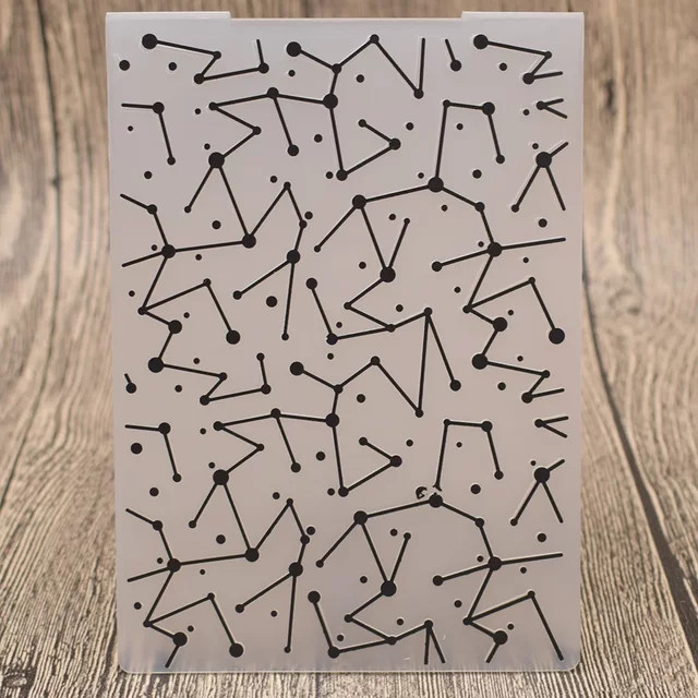 Konstellation Motiv Schablone aus transparentem Kunststoff für Scrapbooking und DIY Fotoalben - Bild 1