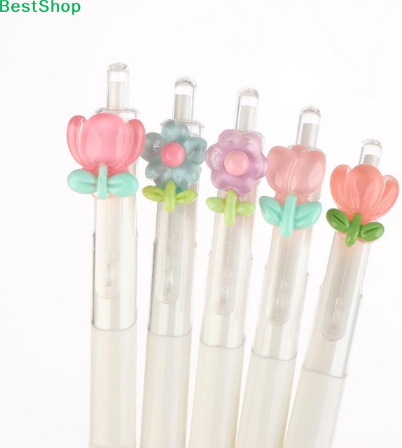 Ästhetische 3D-Blumen Gelstifte in Multicolour für Schule und Büro - Bild 1