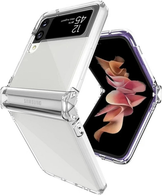 Transparente Stoßfeste Hardcover Schutzhülle für Samsung Galaxy Z Flip 3 4 5G - Bild 1