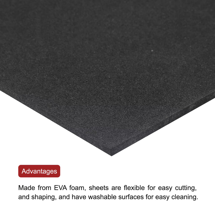 UXCELL EVA-Schaumstoffplatten in Schwarz für Bastelarbeiten und DIY-Modellbau - Bild 3