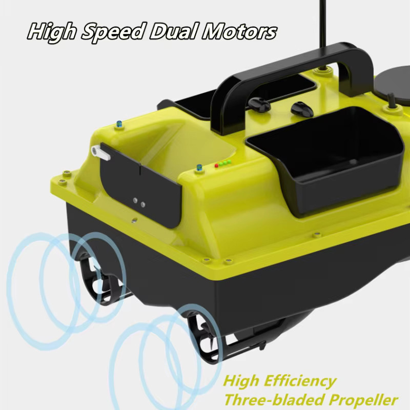Tccicadas RC Köderboot, mit GPS-Positionierung, Sonar Fischfinder, Drei Futterbehälter, Wasserdichtes RC-Boot - Bild 5