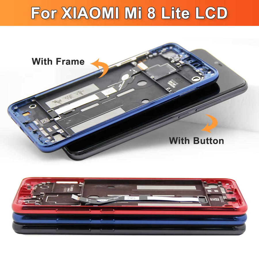 Xiaomi Mi 8 Lite LCD Touchscreen Display Baugruppe mit Rahmen in Schwarz 6.26 Zoll - Bild 4