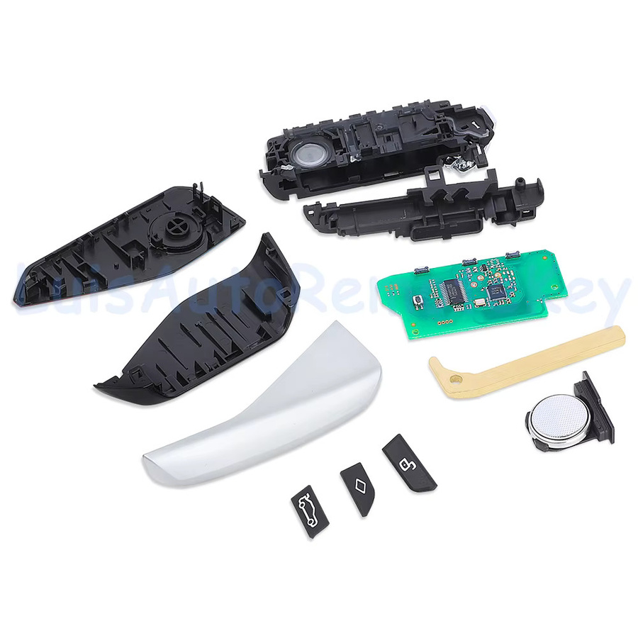 DIYKEY Modifizierter Smart-Fernschlüssel mit PCF7945 ID49 Chip für BMW 1 3 5 7 F-Serie X1 X3 X5 X6 X7 CAS4 CAS4+ FEM BDC in Schwarz - Bild 3