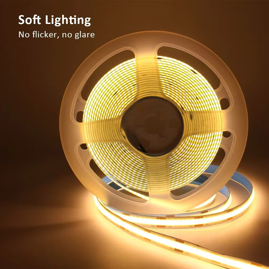 MJJCLED COB-LED-Streifenlicht 12V, warmweiß, dimmbar, linearer LED-Streifen für die Heimdekoration - Bild 4