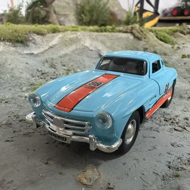Super-Sportwagen-Modell Pull-Back Rennspielzeugauto, blau, ab 14 Jahre - Bild 1