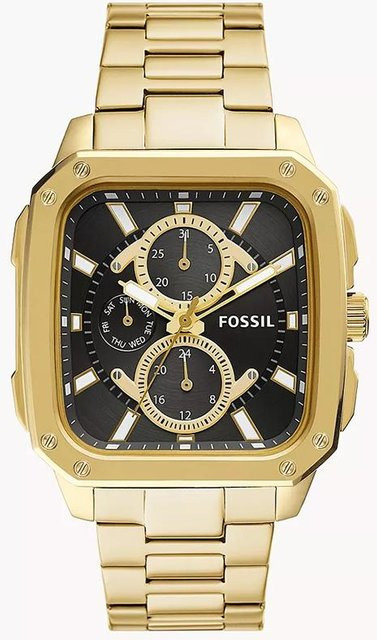 Fossil Armbanduhr, Quarz, Edelstahl, Schwarz, Herren - Bild 1